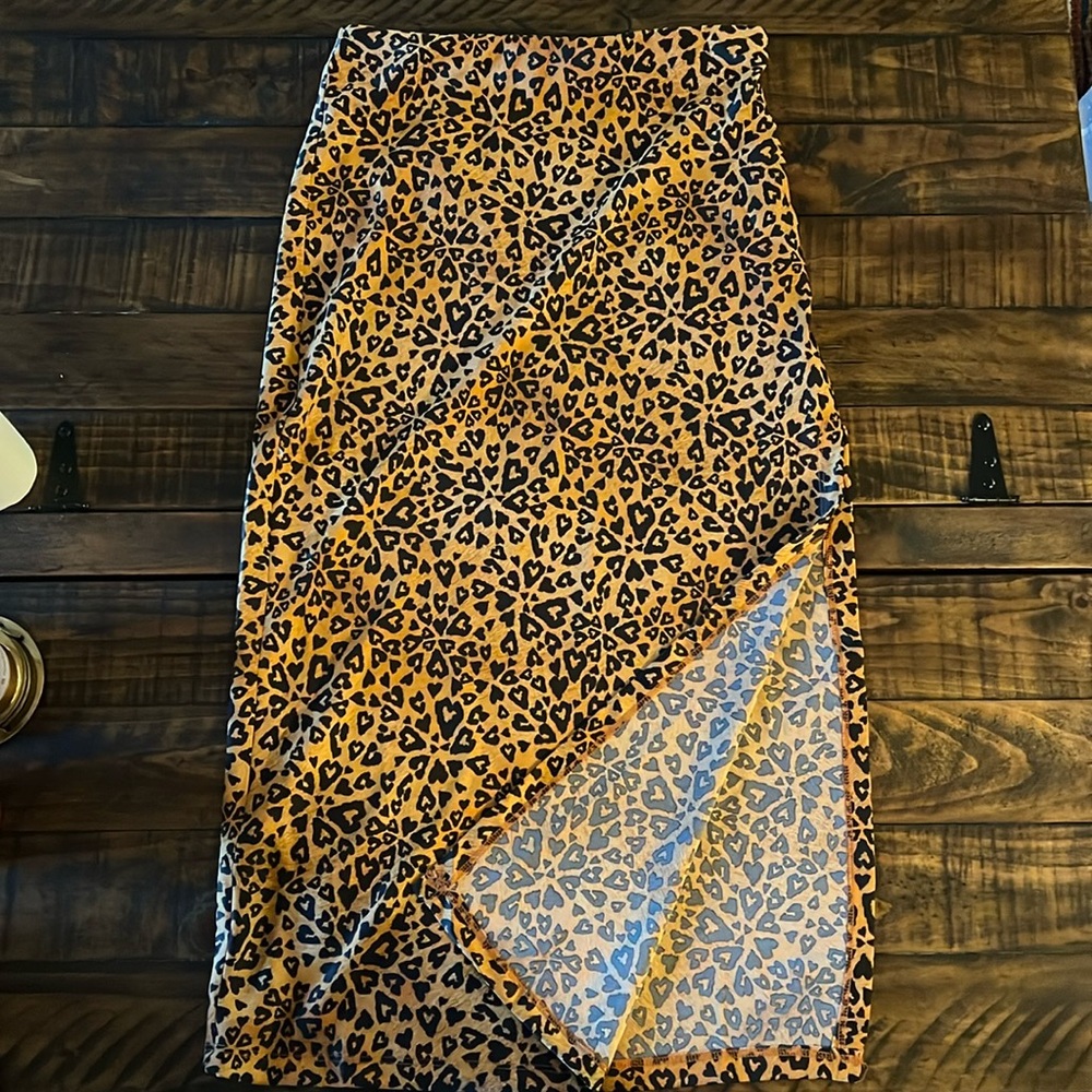 Urban Outfitters satin skirt with slit Size M